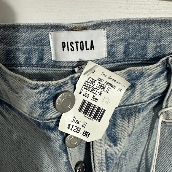 Pistola Light Gray Women's Straight Leg Jeans - Picture 2 of 7